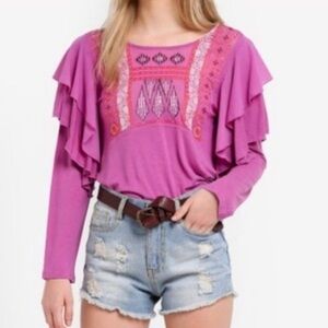 Free People La Cienega Wisteria Mauve Top